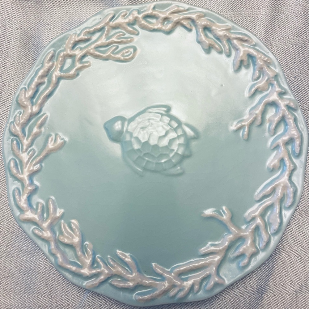 Sea Turtle Embossed Plate